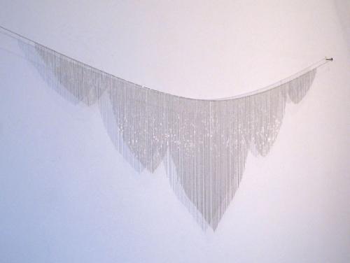 Afruz Amighi, Amazon, 2012, Base metal chain, 18 x 71 in., Courtesy the Artist