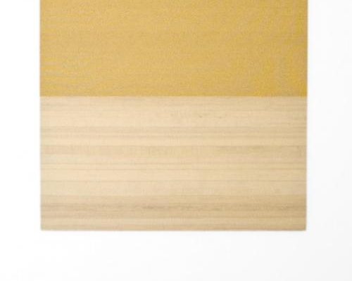Liza Lou, Gold/Canvas, 2013, Woven gold-plated and matte glass, 65 3/16 × 64 15/16 in, Part of Art Basel in Miami Beach, Courtesy the Artist. Photo: Dean Elliot