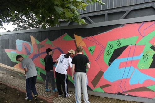 Man One, Natural Beauty mural in Derry, Northern Ireland, 2010, Commissioned by The Playhouse and ICAN, Assisted by local youth, Courtesy the Artist.