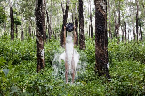Khvay Samnang, <em>Rubber Man</em>, 2014, Digital C-Print, 47.24 x 70.87 Inches, Courtesy the artist and SA SA BASSAC, Phnom PenhKhvay Samnang, Rubber Man, 2014, Digital C-Print, 47.24 x 70.87 Inches, Courtesy the artist and SA SA BASSAC, Phnom Penh