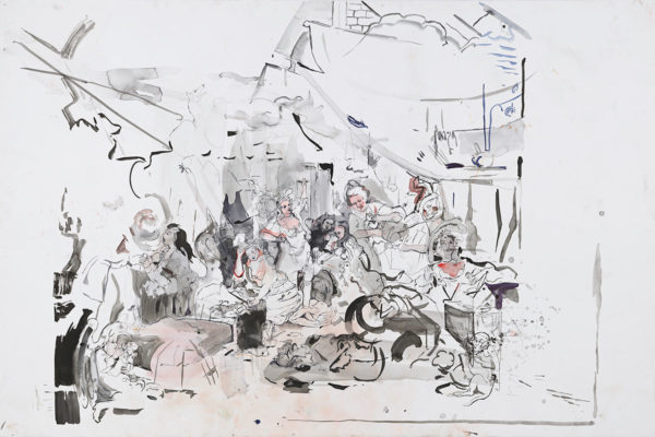 Cecily Brown, Strolling Actresses (After Hogarth), 2015