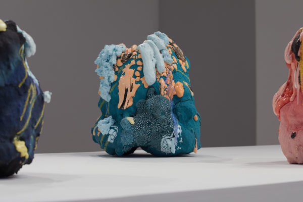 Brian Rochefort,
<em>Tangerine Tree</em>, 2019,
Ceramic, Glaze, Glass Fragments, Photo Courtesy Alex Blair © 2019