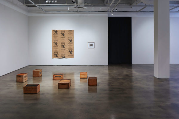 <em>James Benning: Quilts, Cigarettes & Dirt (Portraits of America)</em>, Installation View, Museum of Contemporary Art Santa Barbara, 2019, Courtesy MCASB, Photo: Alex Blair.