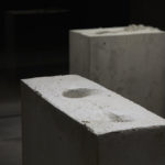 Lara Favaretto, Boring, 2010, Concrete, iron, 43 1/4 x 31 1/2 x 9 7/8 in (109.8 x 80 x 25 cm), and Lara Favaretto, Fisting, 2012 Concrete, iron, 39 1/8 x 17 1/4 x 29 1/4 in (99.4 x 43.8 x 74 cm), Installation view, Photo Courtesy Alex Blair © 2019