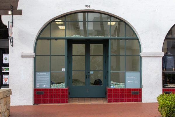 Lara Favaretto, <em>Tutti giù per terra / We all fall down</em>, 2004, 1 ton of confetti joker lux, talcum powder, 4 hermetic stage ventilators, Installation dimensions variable, Museum of Contemporary Art Santa Barbara, 2019, Courtesy MCASB, Photo: Alex Blair.