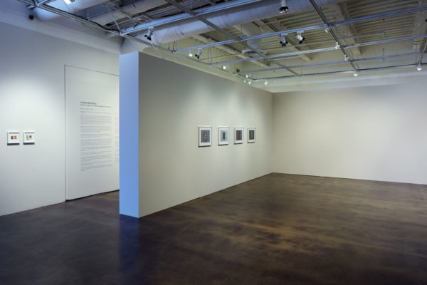 <em>James Benning: Quilts, Cigarettes & Dirt (Portraits of America)</em>, Installation View, Museum of Contemporary Art Santa Barbara, 2019, Courtesy MCASB, Photo: Alex Blair.