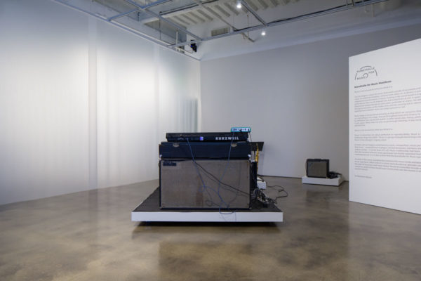 Installation View, Kunsthalle for Music, Museum of Contemporary Art Santa Barbara, 2019, Courtesy MCASB, Photo: Alex Blair.