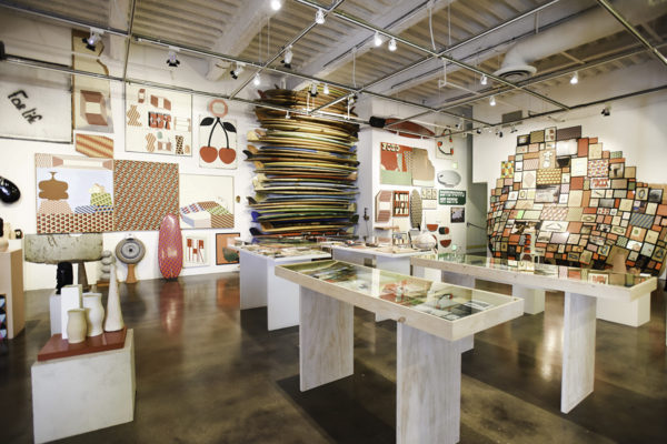 Barry McGee: SB Mid Summer Intensive, Installation View, Museum of Contemporary Art Santa Barbara, 2018, Photo: Brian Forrest.