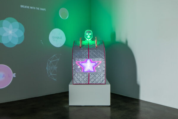 Shana Moulton: <em>The Invisible Seventh is the Mystic Column</em>, Installation View, Museum of Contemporary Art Santa Barbara, 2021, Courtesy the Artist and MCASB, Photo: Alex Blair.