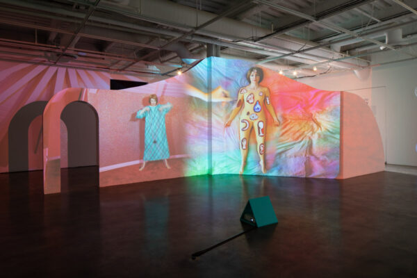 Shana Moulton: <em>The Invisible Seventh is the Mystic Column</em>, Installation View, Museum of Contemporary Art Santa Barbara, 2021, Courtesy the Artist and MCASB, Photo: Alex Blair.